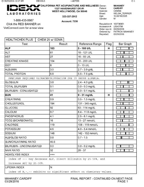 cat cancer test results